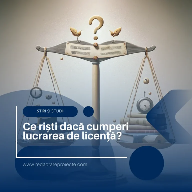 Ce riști dacă cumperi lucrarea de licență - Redactare Proiecte