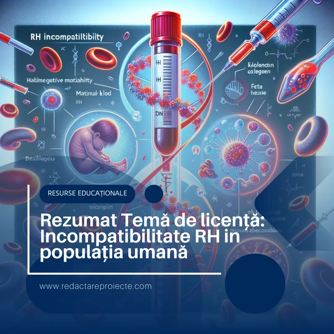 Rezumat Temă de licență Incompatibilitate RH in populația umană